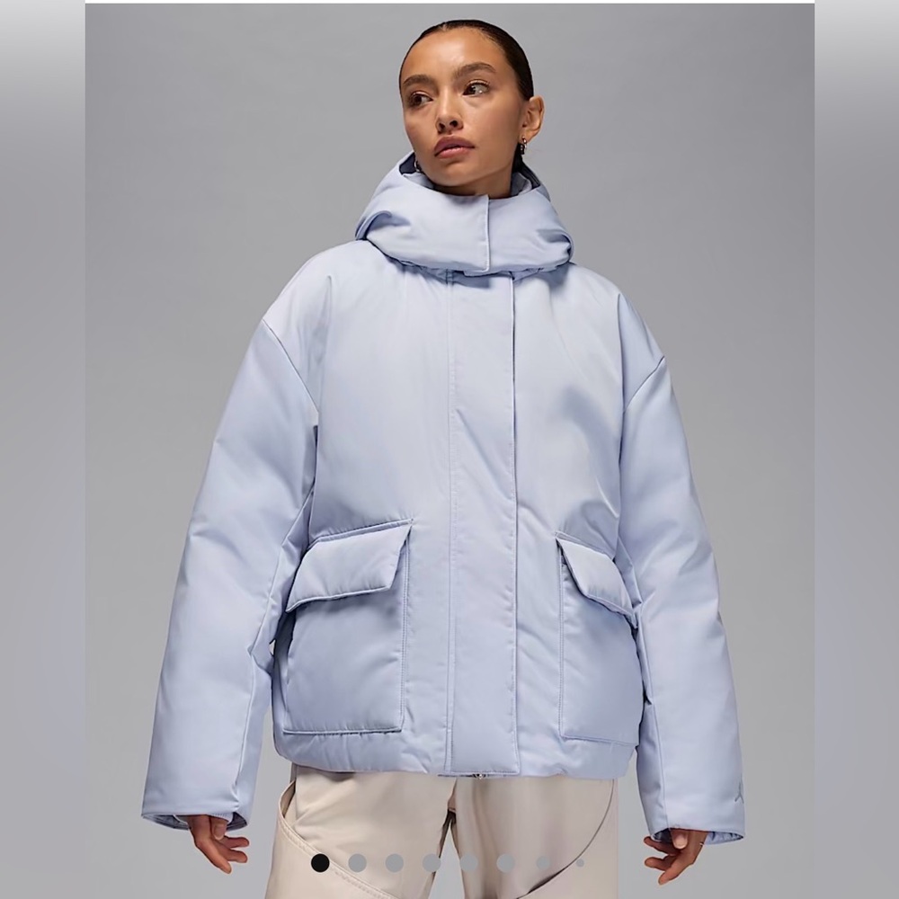 Nike Pale Blue Hooded Puffer Jacket